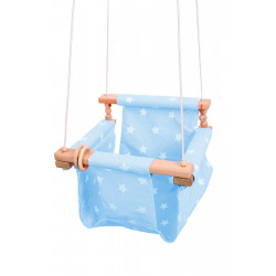 Wooden Baby Hammock,Blue