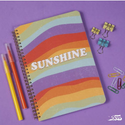 Mofkera Sunshine Large Wire Notebook - A4 Size - 5 Subjects