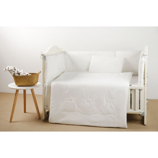 Pupa Bed Linen Set, 60 cm, 4 Pieces - White