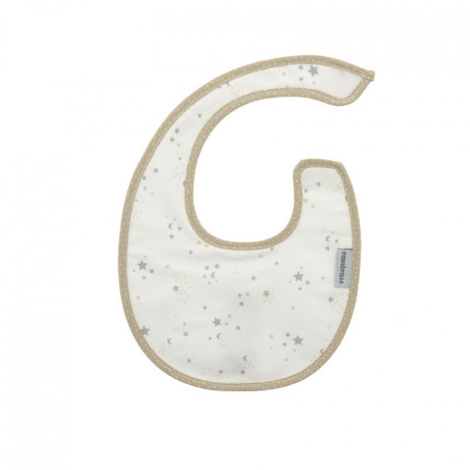 Cambrass Round Bib Velcro Sky Beige/star 16x19x1 Cm