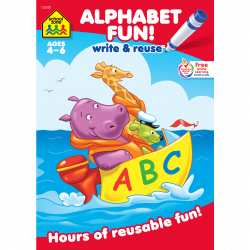 School Zone Book: Alphabet Fun! Write & Reuse Workbook