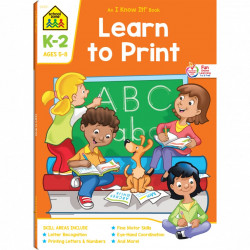 School Zone Book: Learn to Print Grades K-2 Workbook