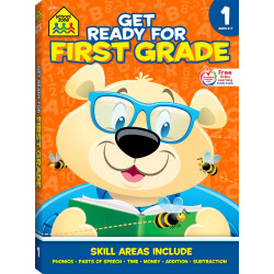 School Zone Book: Get Ready for First Grade Workbook