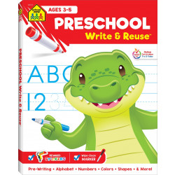 School Zone Preschool write & reuse workbook NEW