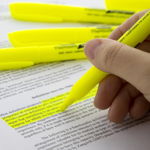 Bazic Yellow Pen Style Fluorescent Highlighter with Pocket Clip (5/pack)