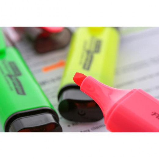 Bazic Fluorescent Highlighters Pocket Clip (4/Pack)