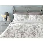 Madame COCO Angelia Single-Size Satin Duvet Cover Set - Grey