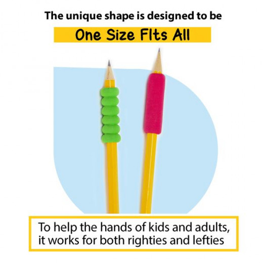 قبضة قلم حبر أو قلم رصاص من الفوم ألوان متنوعة وشكل متنوع  (8 / عبوة) من بازيك