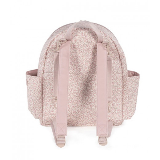 Pasito A Pasito Pink Backpack Diaper Bag Changing Mat - Flower Mellow Line 31x37x14 Cm