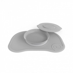 Twistshake Click-Mat Mini + Plate Pastel Grey