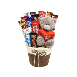 Minis Chocolate Basket &Teddy Bear