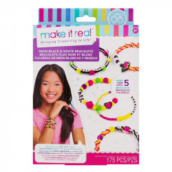 Make It Real Retro Neon Black & White Bracelets