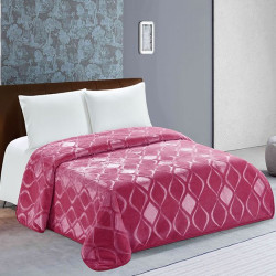 Nova home engraved diamond blanket fuchsia king size