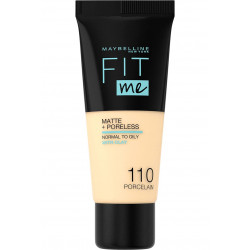 Maybelline New York Fit Me Matte & Poreless Foundation, 110 Porcelain