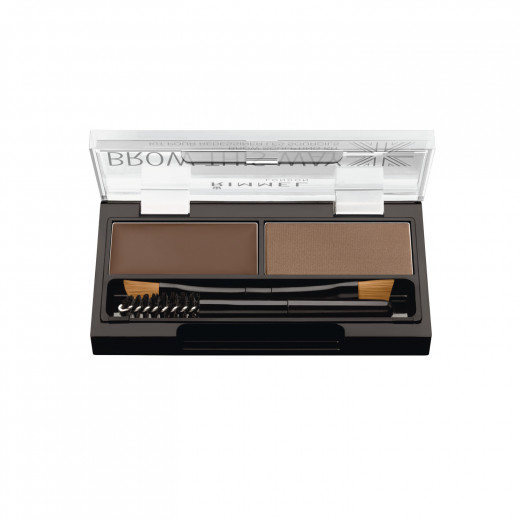 Rimmel London Brow This Way Eyebrow Kit, 003, Dark Brown