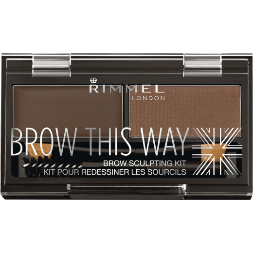 Rimmel London Brow This Way Eyebrow Kit, 003, Dark Brown