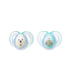 Tommee Tippee Night Soothers 6-18 month, (2 Piece),Light White