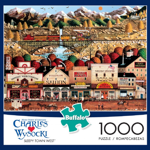 Buffalo Games Charles Wysock Sleepy Town West, 1000 Pieces