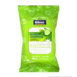 Higeen Antibacterial Wipes, 15, Green Soothing