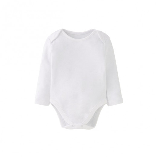 Long Sleeves Bodysuit, White, 18-24 Months