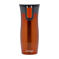 Contigo Autoseal West Loop Vacuum Insulated Stainless Steel Travel Mug 470 Ml, Tangerine