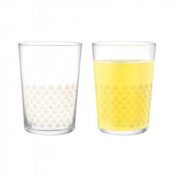 Madam Coco Pierretta-Golden Rain 4-piece Beverage Glass Set