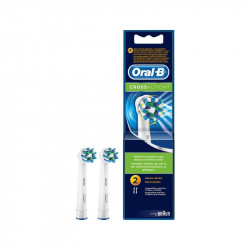 Oral-B Cross Action Replacement Head, White Color, 2 Pieces