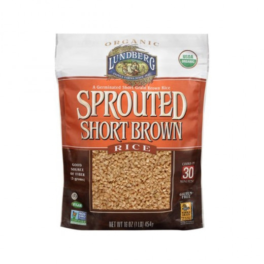 Lundberg Organic Sprouted Short Brown Rice, 454gram