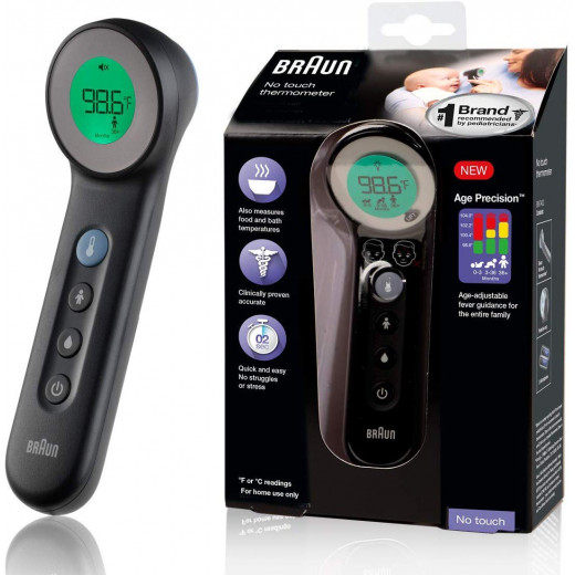 Braun 3 in 1 No Touch Thermometer, Black Color