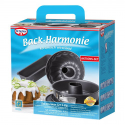 Dr.Oetker Back-Harmonie Set of 4 Tins, Black Enamel