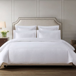 Nova Home Cruise Duvet Cover Set, Cotton, 600 Thread Count, White Color, King Size