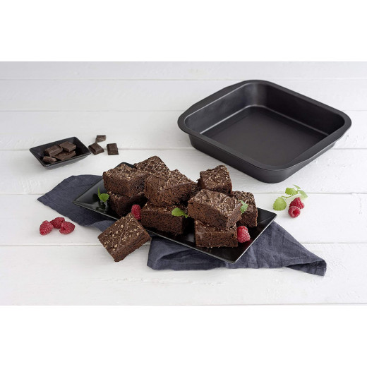 Zenker "Black Metallic" Brownie Baking Tin, Black, 27X26X5 Cm