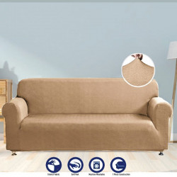 Nova home perfect fit stretch sofa cover, 1 seat, beige color