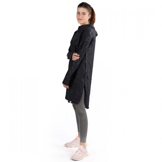 RB Women's Long Running Hoodie, Medium Size, Marble Black Color