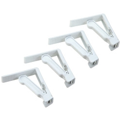 Fackelmann Table Cloth Clamps, White Color