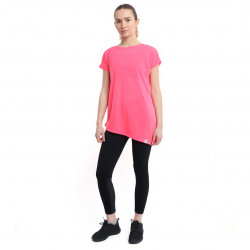 RB Women's Side High-Low T-Shirt, Small Size, Pink Color