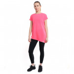 RB Women's Side High-Low T-Shirt, Medium Size, Pink Color