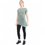 RB Women's Side High-Low T-Shirt, Medium Size, Green Color