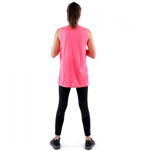 RB Women's Side Slit Tank Top, Small Size, Pink Color