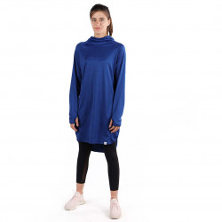 RB Women's Long Running Hoodie, Large Size, Royal Blue Color