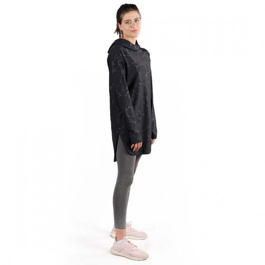 RB Women's Mid-length Running Hoodie, Large, Marable Black