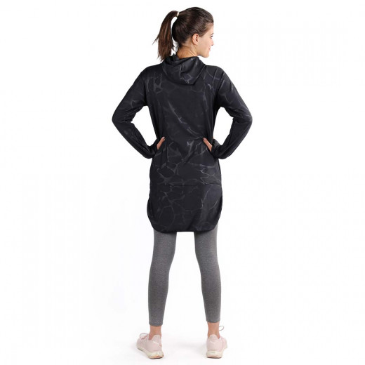 RB Women's Mid-length Running Hoodie, Small, Marable Black