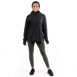 RB Women's Short Running Hoodie, Medium Size, Marble Black Color