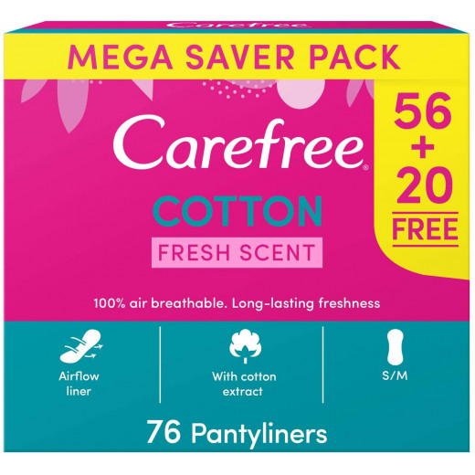 Carefree Ps Cotton Frsh 76's Megapack