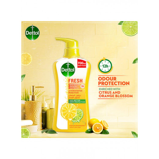 Dettol Fresh Showergel And Bodywash Citrus And Orange Blossom Fragrance, 700ml