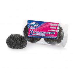 Logex Steel Stitched Scourers, 2 Pieces