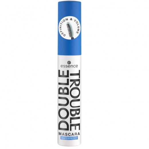 Essence Double Trouble Extra Black Waterproof Mascara, Blue Color