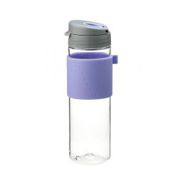 Komax Tea Bottle With Silicone Holder, Purple Color, 550 ml