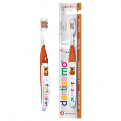 Dentissimo Kids Soft Junior Toothbrush for Gentle Cleansing, Ages 6+ Years, Assorted Color