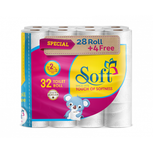 Soft Toilet Paper Rolls, 200 Sheet, 28 Rolls + 4 For Free